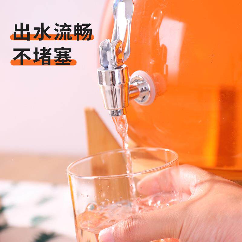 零售泡酒玻璃瓶加厚带龙头多规格梨形果酒罐泡酒瓶带底座木塞