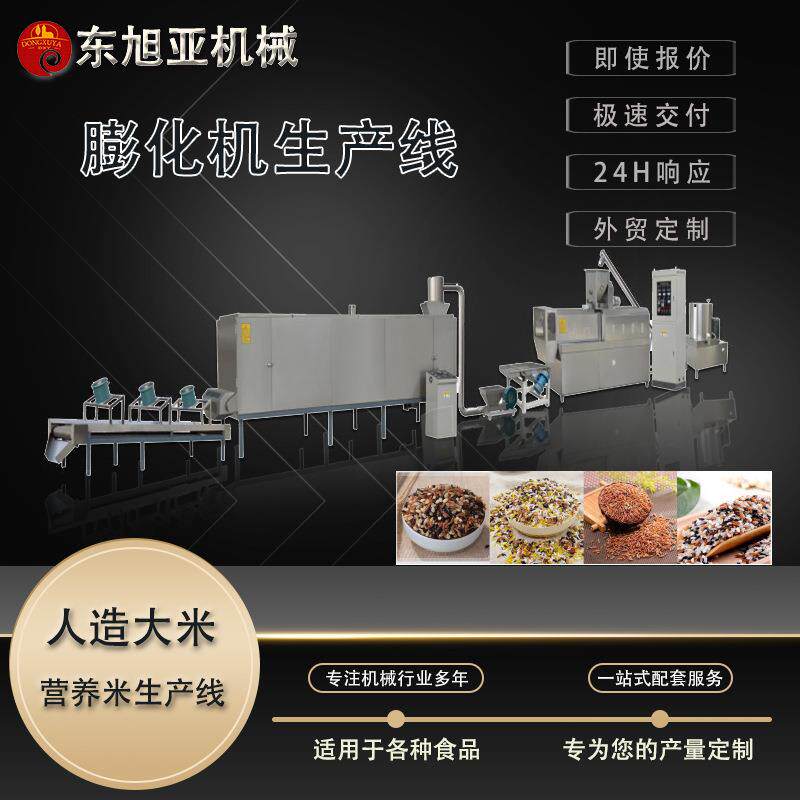 跨境双螺杆膨化机 人 造杂粮米加工机械 营养米人造大米生产线