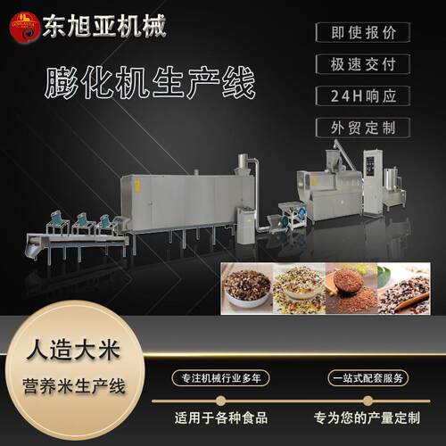 跨境双螺杆膨化机 人 造杂粮米加工机械 营养米人造大米生产线