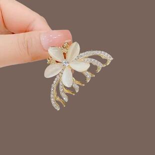 抓夹小号发量少的半扎发适合短发过渡期留长发固定神器夹子头饰卡