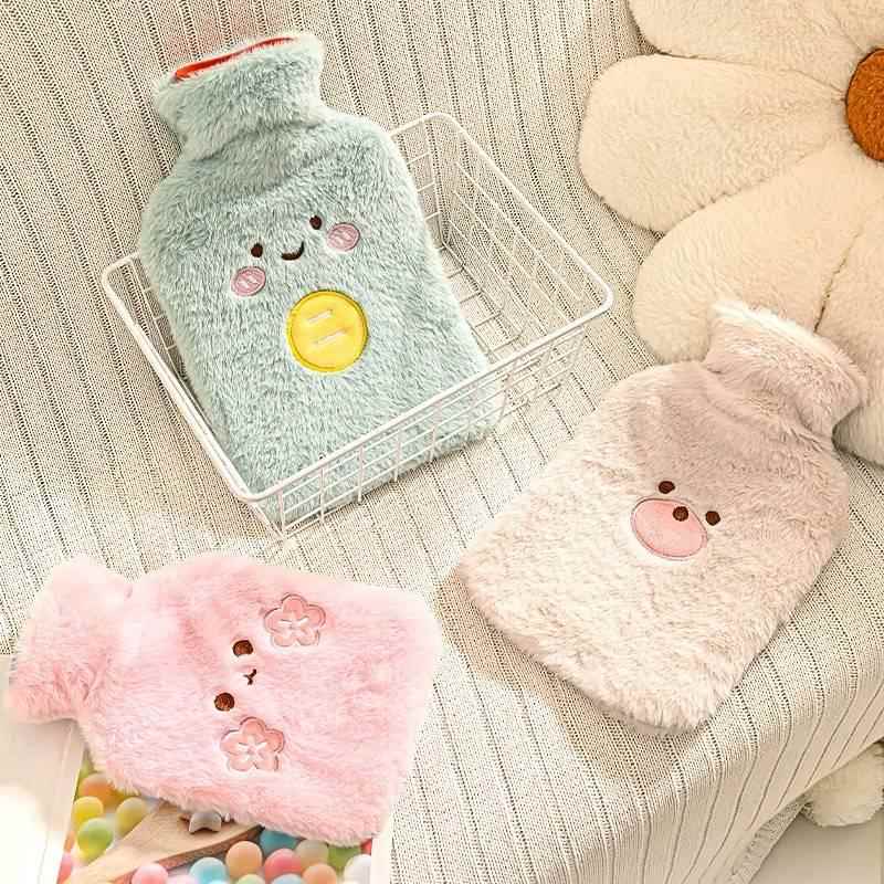 国标橡胶热水袋注水老式加厚绒布暖水袋女生暖被窝肚子专用暖手宝