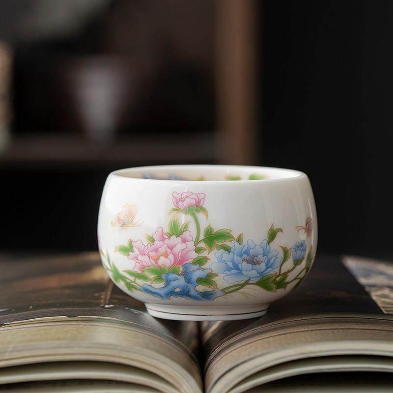 香脂玉茶杯粉色大师杯大容量女士夫妇杯个人茶杯单杯礼盒,餐饮具,茶杯,淘宝优惠券,粉丝福利购,淘宝优惠卷