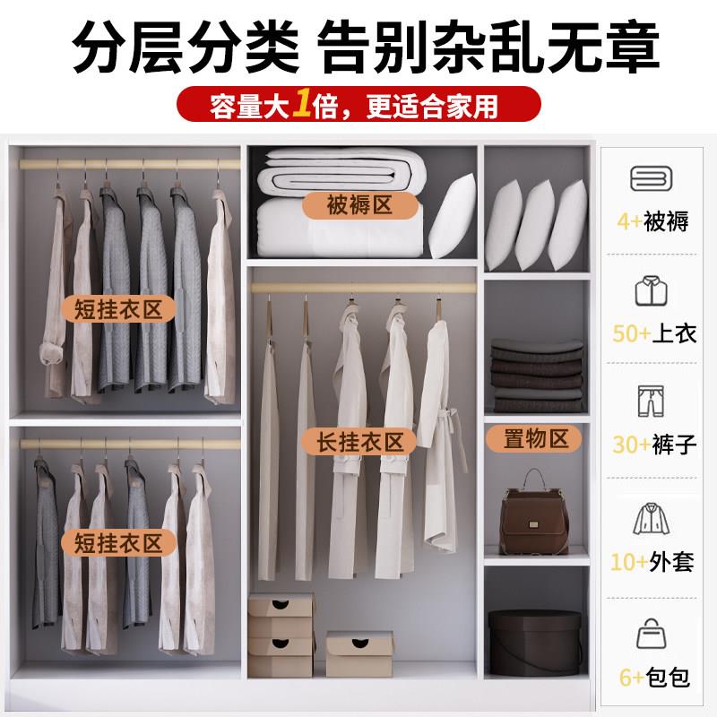 全家实木衣柜用卧室新款组合柜储物型OXF01衣橱小户出租房用儿童