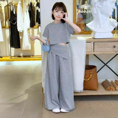 Womens Heather Off-Shoulder Wide Leg Jumpsuit Short Sleeve