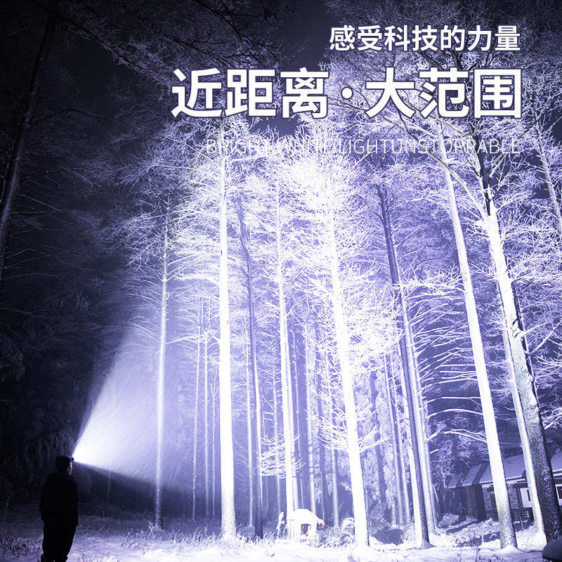 小野人T8 T10 P120白光感应头戴头灯强光充电户外超亮钓鱼led矿灯