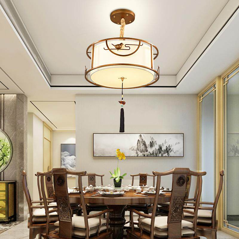 新中式吊灯现代简约客厅卧室仿古中国风创意个性复古餐厅灯饰灯具