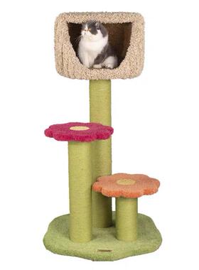 高档薄荷士多 敲好Cam架iy蝴蝶花猫窝高l端定制猫树猫架看猫爬猫