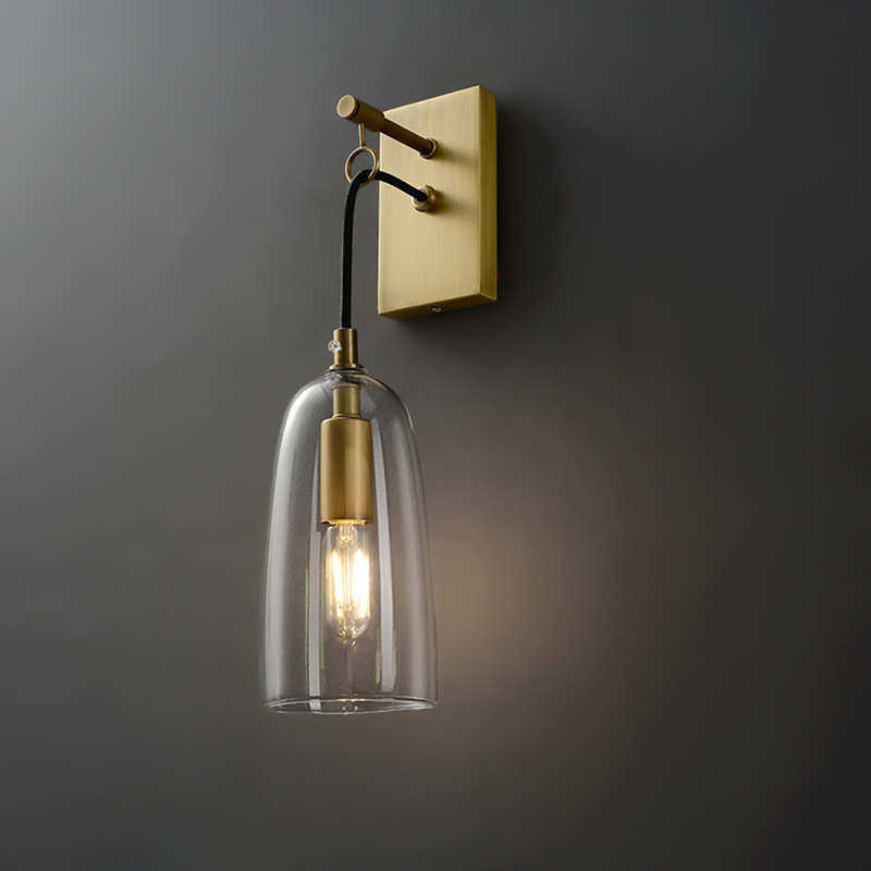 新款轻奢现代创意全铜壁灯卧室客厅床头背景墙墙面装饰LED灯具