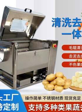 土豆去皮机商用全自动毛刷式芋头姜红薯莲藕电动清洗削材脱皮器