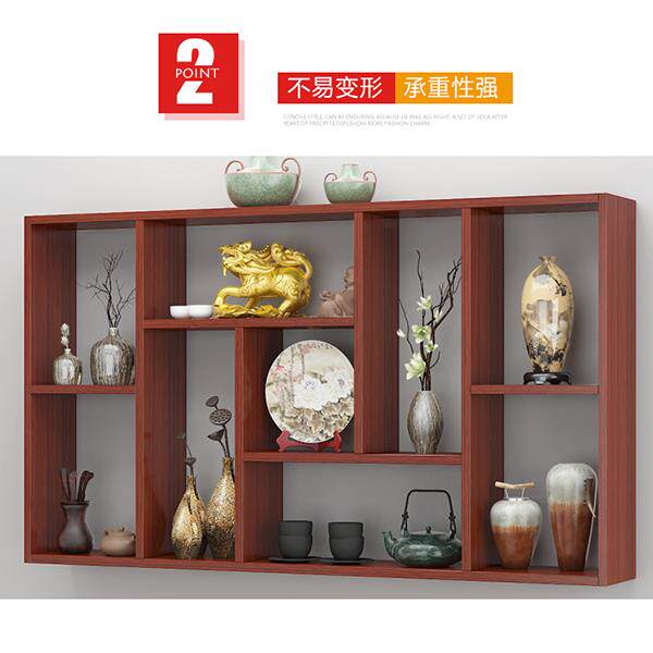 挂壁古架墙上摆件展示柜紫砂壶具茶叶收纳层架博茶567挂墙多宝阁