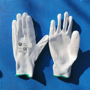 拳击白Pu涂层棕榈树脂尼龙手套木板数码工厂攀登户外快递包装超市