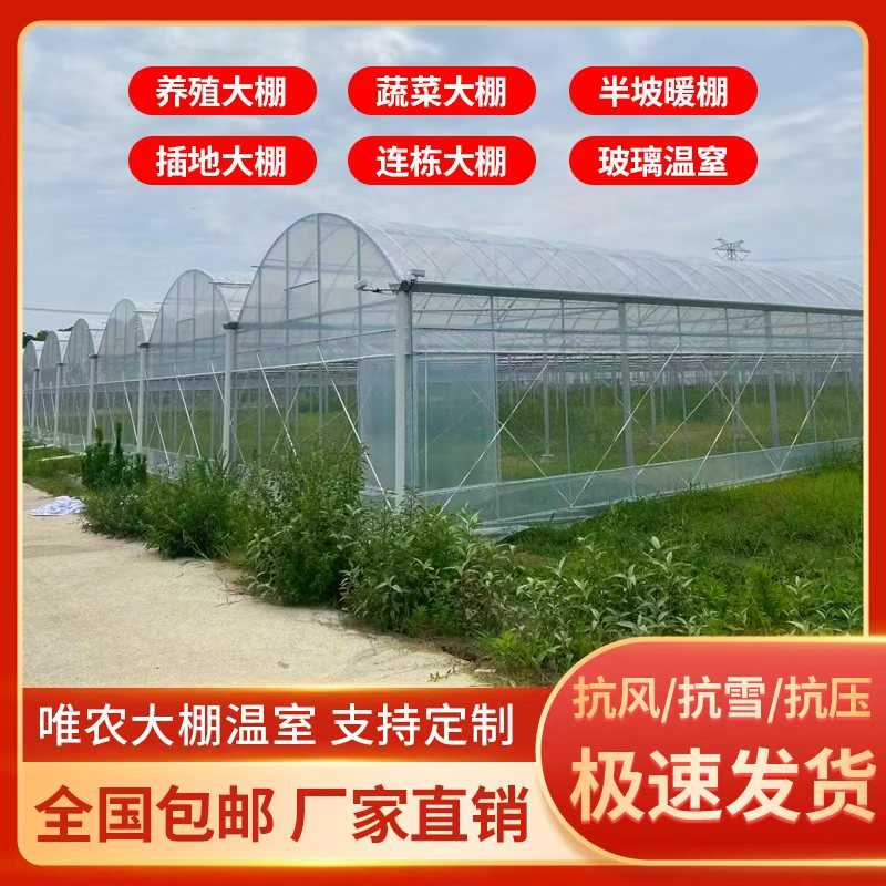 温室大棚骨架钢管养殖种植家用全套猪鸡舍钢架连栋配件简易蔬菜棚