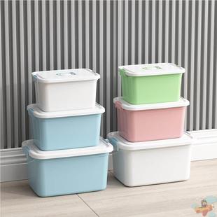 超大潮中号收纳盒储物箱塑料不透明白色轮内衣裤密封