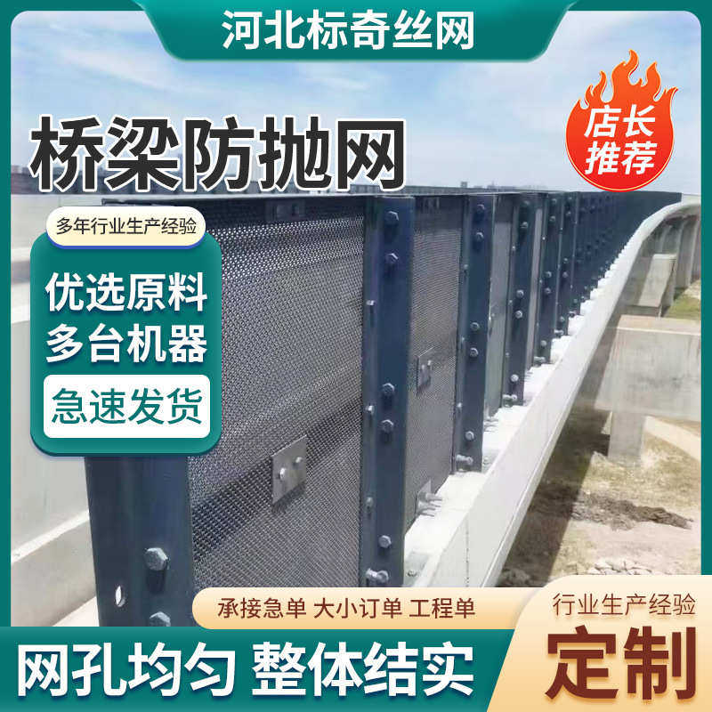 可定制桥梁防抛网钢板网 热镀锌高速两侧防抛网防落网 菱形防砟网