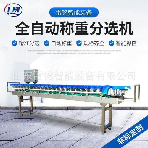 生蚝全自动称重分级机海蛎子鲅鱼分选机黄芪材西红柿称重分拣机