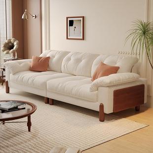 政府补贴琅木语现代简约棉麻布艺云朵沙发客厅家用可拆洗实木沙发