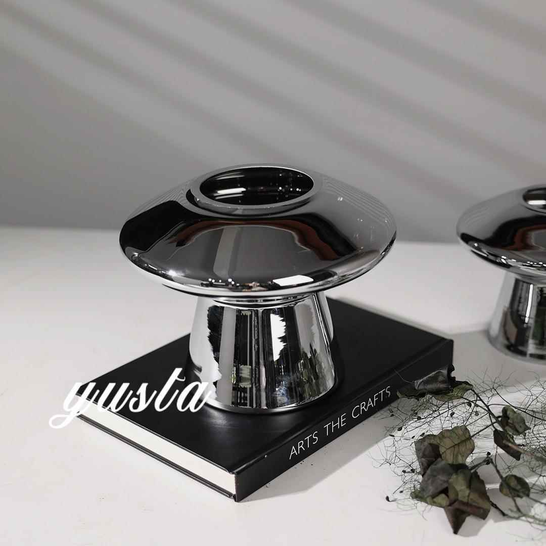 玻简约客墅厅茶OTG几插花干花瓶餐厅吧台柜器别样板间摆件软装饰