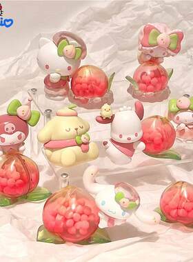 Sanrio Vitality Peach Paradise Series Blind Box Pvc Hello Ki
