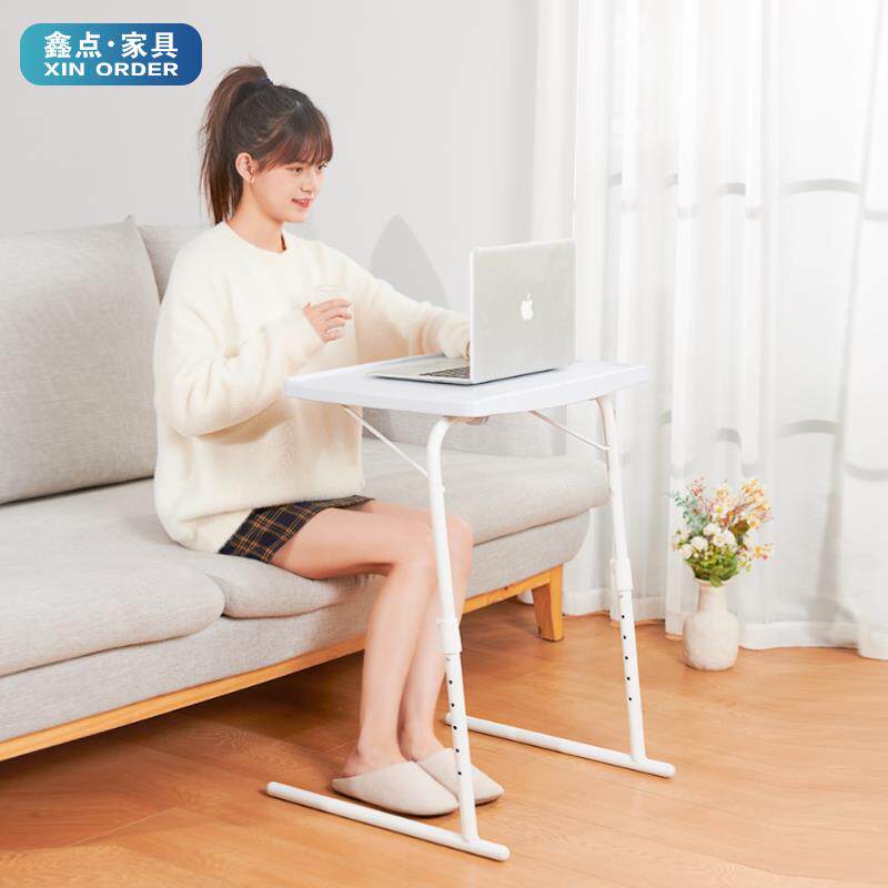可移动升降床边桌简易书桌家用学生床上折叠角落电脑桌懒人小桌子