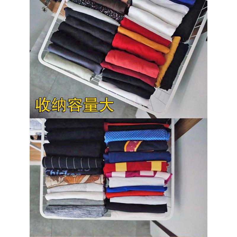 批发衣柜收纳框收纳箱衣服收纳筐抽屉式衣服收纳柜内拉篮铁艺置物