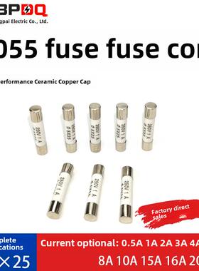 R055保险丝5*25Ask1En/Jxb保险丝端子保险丝芯保险丝250V陶瓷保险