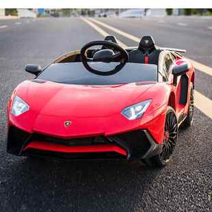正品 兰基儿车电动汽博车大带遥控玩童具跑车四轮男女宝宝尼小孩可
