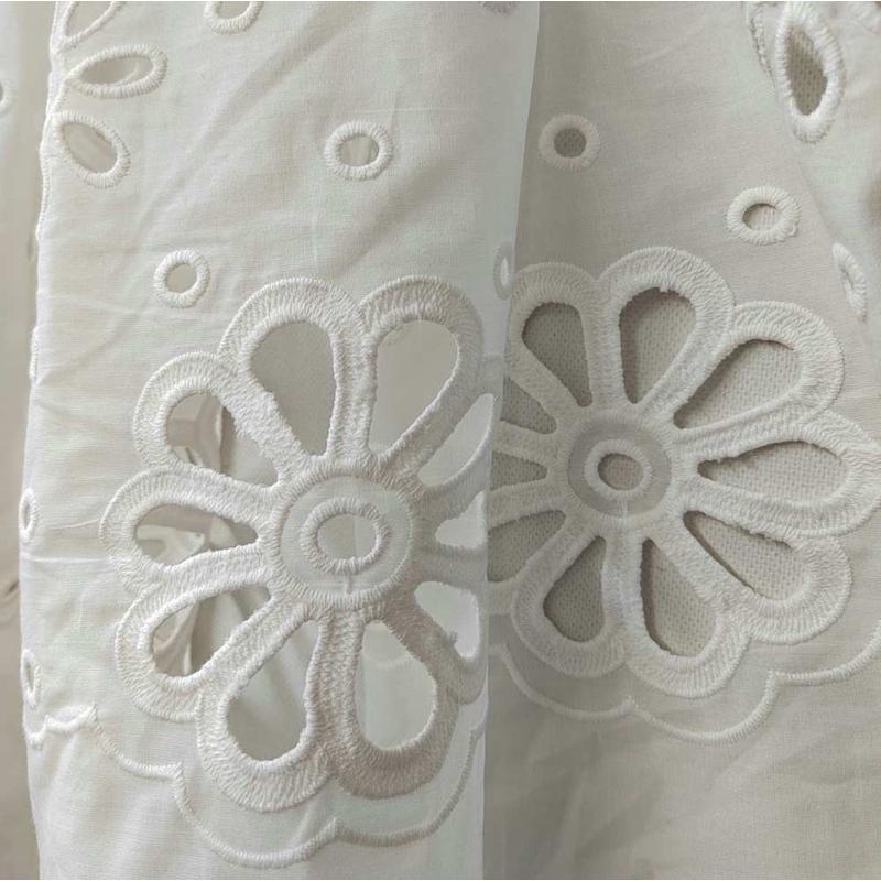 EG-1903059   裙边绣花 双边绣 刺绣 棉布绣花 花边  水溶绣