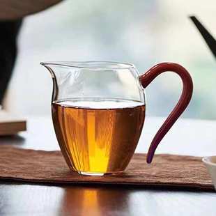 玻璃公道杯晶彩怡然一体耐高温高档家用大号匀杯分茶器