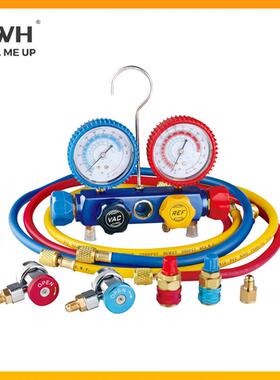 铝阀体4首轮表组R22/R410A/R134A/R12专用冷媒表雪种表