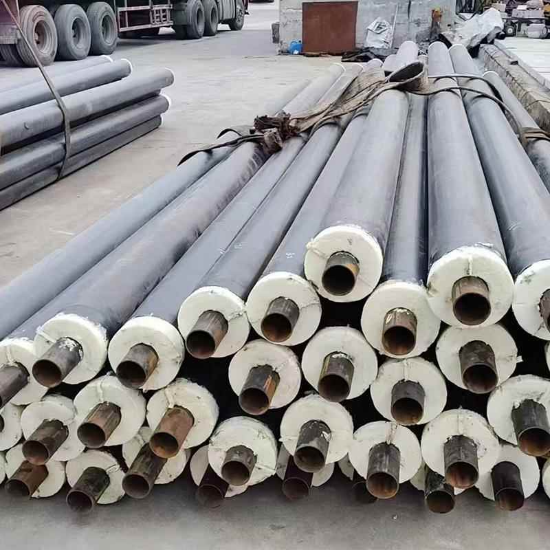 聚氨酯保温钢管大口径热力输送预制聚乙烯外套保温管地埋焊接管道