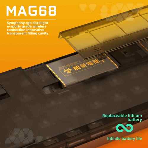 城市机械键盘套件Mag68定制68键热插拔键盘可更换电池Bl5C