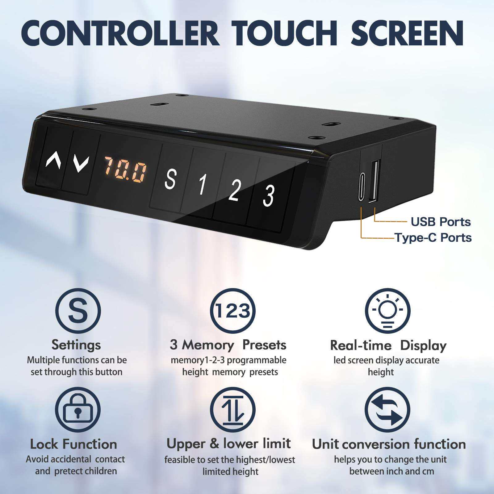 5V电动升降桌腿站立式办公桌架卧室学习电脑桌支架智能书桌