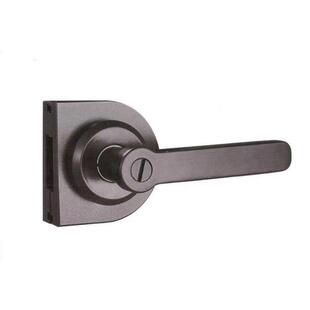 16/18窄边卫生间玻璃门锁半圆执手卫浴厕所门锁通用型