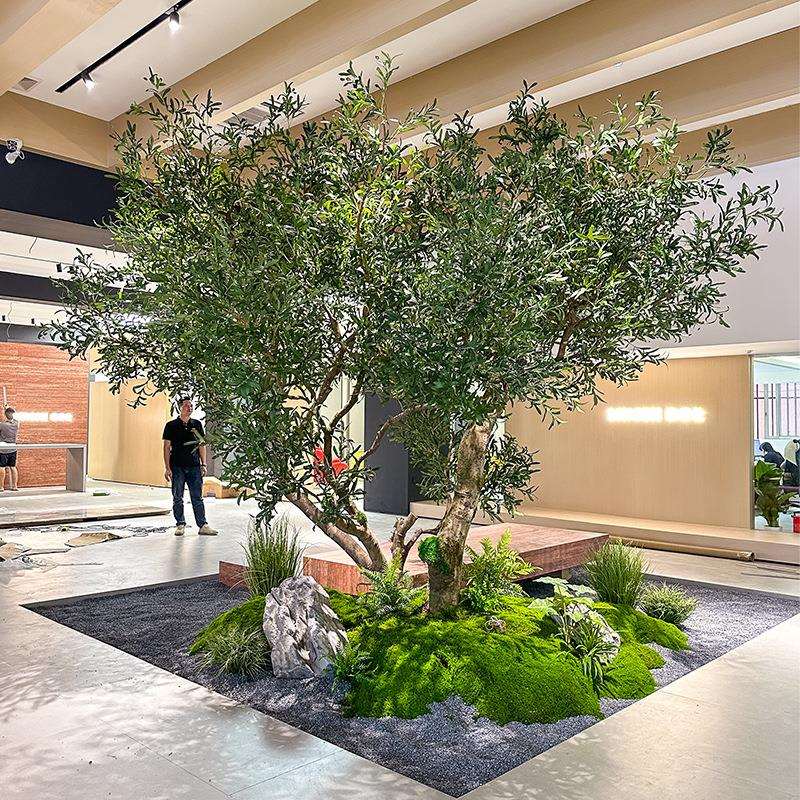 精品仿真橄榄树榕树大型落地仿生绿植室内外景观装饰橱窗造景假树