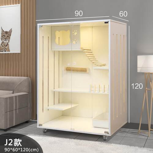 高档猫猫别墅实木超大空间豪华猫笼子猫猫舍屋用室内咪房子猫窝猫