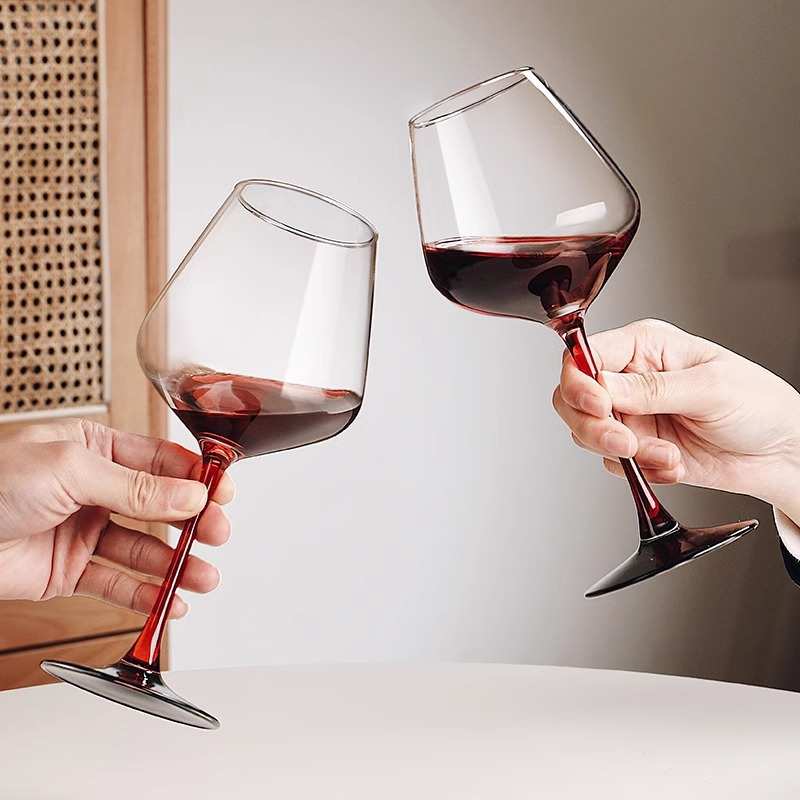 轻奢高档勃艮第红酒杯套装家用水晶大肚高脚杯子葡萄酒醒酒器酒具