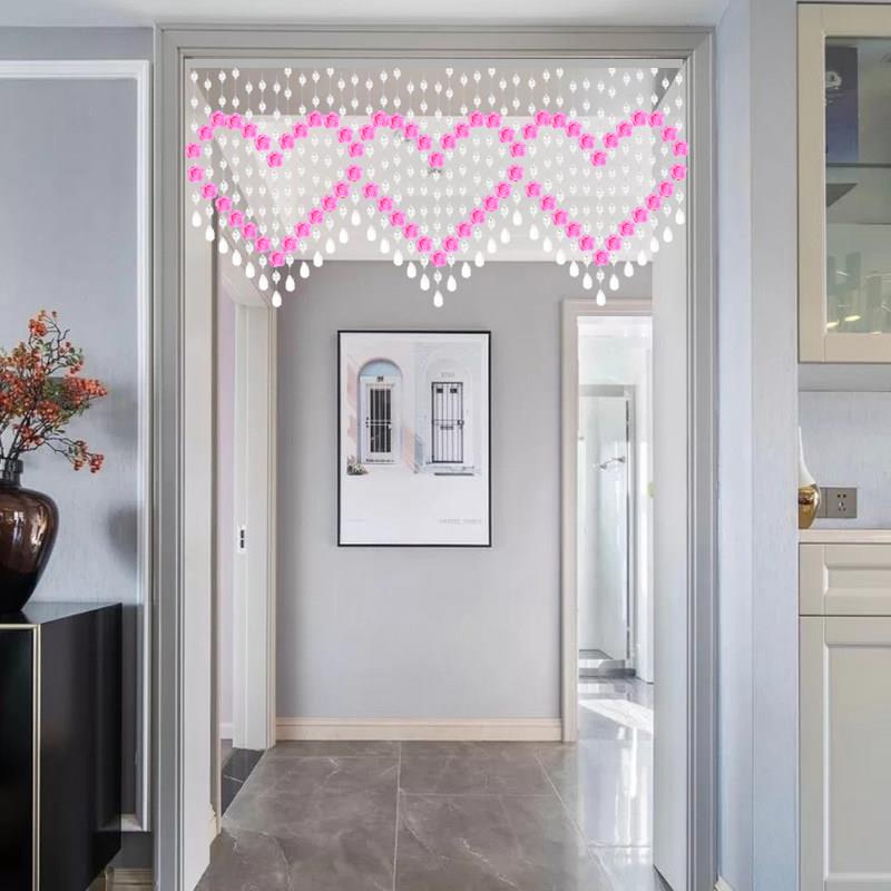 2026新款高档水晶帘子珠帘客厅隔断玄关卧室拼豆门帘遮挡珠子高级图片