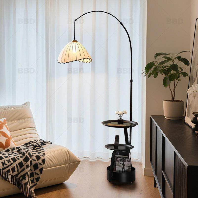 中古风落地灯客厅沙发旁高级感氛围感卧室床头灯复古胡桃木色灯具,家装灯饰光源,装饰落地灯,淘宝优惠券,粉丝福利购,淘宝优惠卷