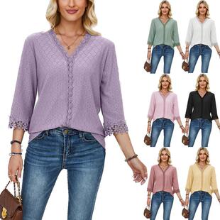 collar shirt Seven for sleeve top women inch