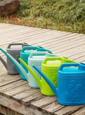 加厚浇水壶洒水壶大容量抗摔家用浇花壶园艺办公室淋水壶4L长嘴壶