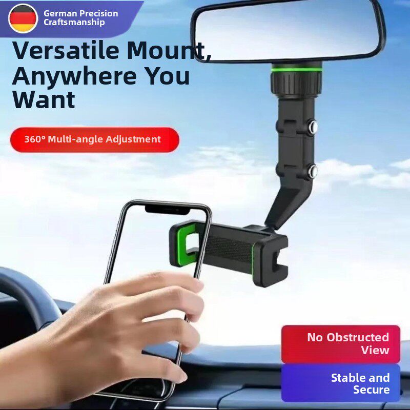 汽车后视镜手机座汽车后头枕手机夹床书桌厨房汽车拍摄万能