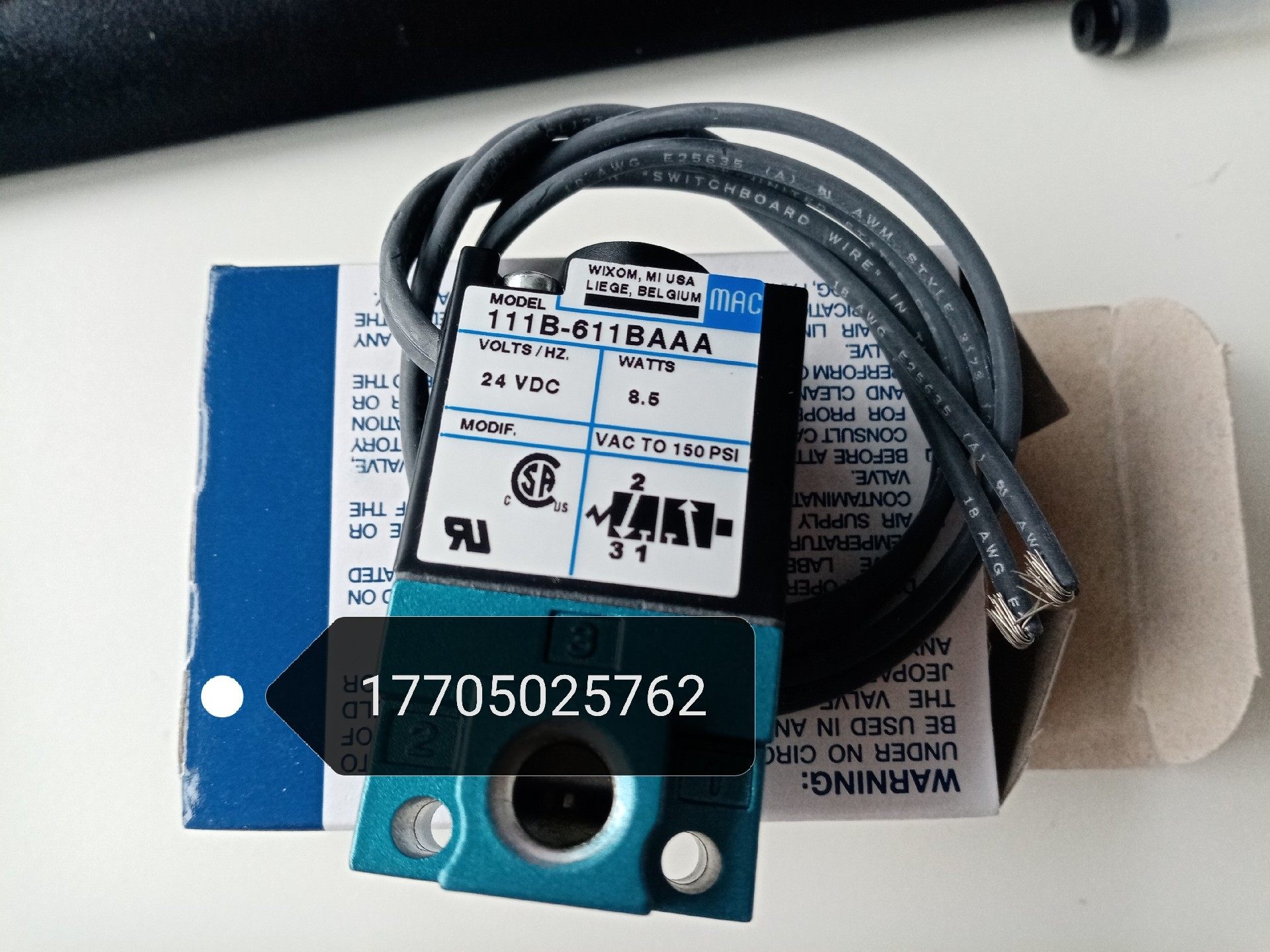美国MAC电磁阀111B-611BAAA，全新原装进口正品包