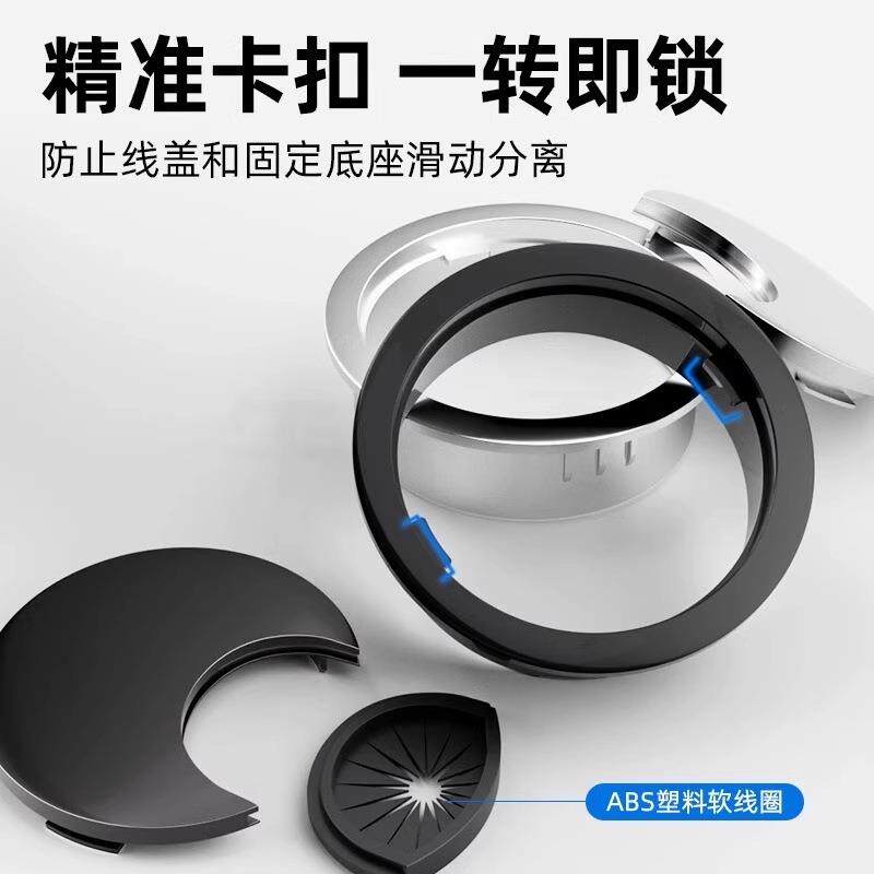 桌面孔洞装饰盖电视墙洞口线孔盖办公桌穿线孔盖板空调封口圆孔盖
