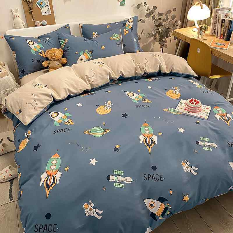 高档纯棉卡通四件套纯棉男孩品装行同款床上流用品床单双人床上用