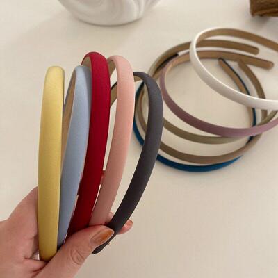 Women Suede Headband Retro Hairbands for Women Girls Solid C