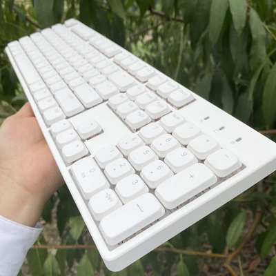 化 键润制卫星双层轴超矮静音消音键盘 棉超薄已手感帽客调教机械