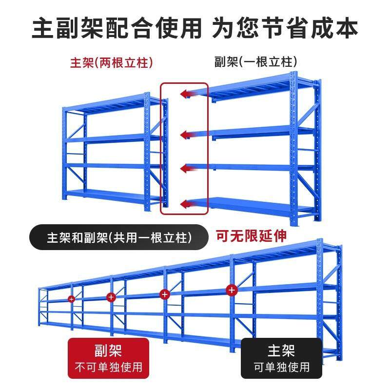 货架仓库仓储置物架工厂库房重型多层蝴蝶扣货架服装架货架子