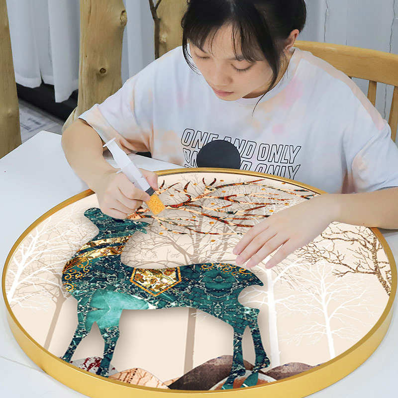 2024新款5D钻石画满钻客厅玄关水晶手工diy点砖石贴画十字绣2025