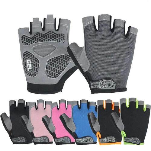 Half Finger Cycling Gloves Men Women Anti Slip Shock Breatha