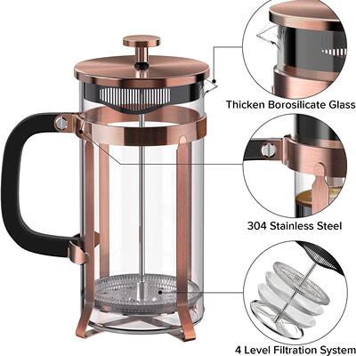 French Press Coffee Maker Tea Cold Brew Cafetera Teapot